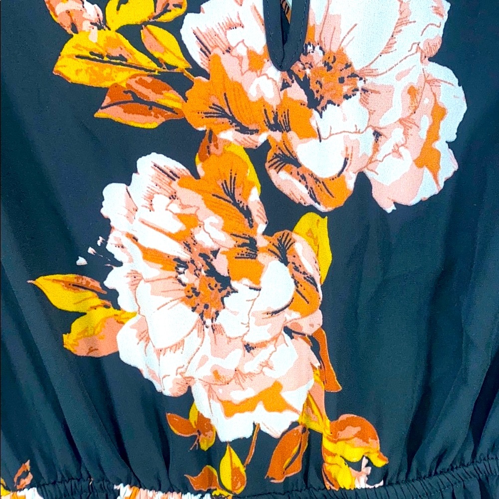 Charlotte Russe Black Floral Romper - Picture 5 of 9
